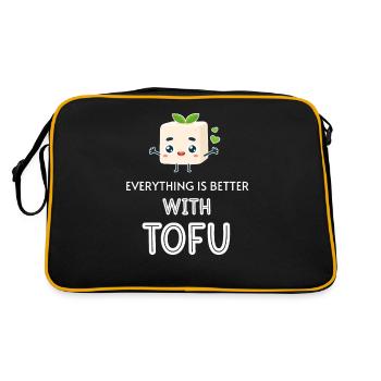 Avec du tofu, du tempeh, du brocoli végétarien asiatique, c’est tout - Sac Retro - noir/or - Dos