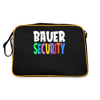 Colorful Bauer Security Rainbow Lettering Logo - Retro Bag - black/gold - Back