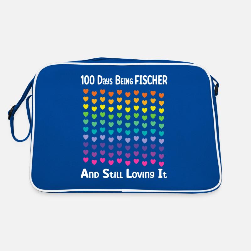 Colorful Rainbow Heart Pattern for Everyday Fun an Retro Tasche