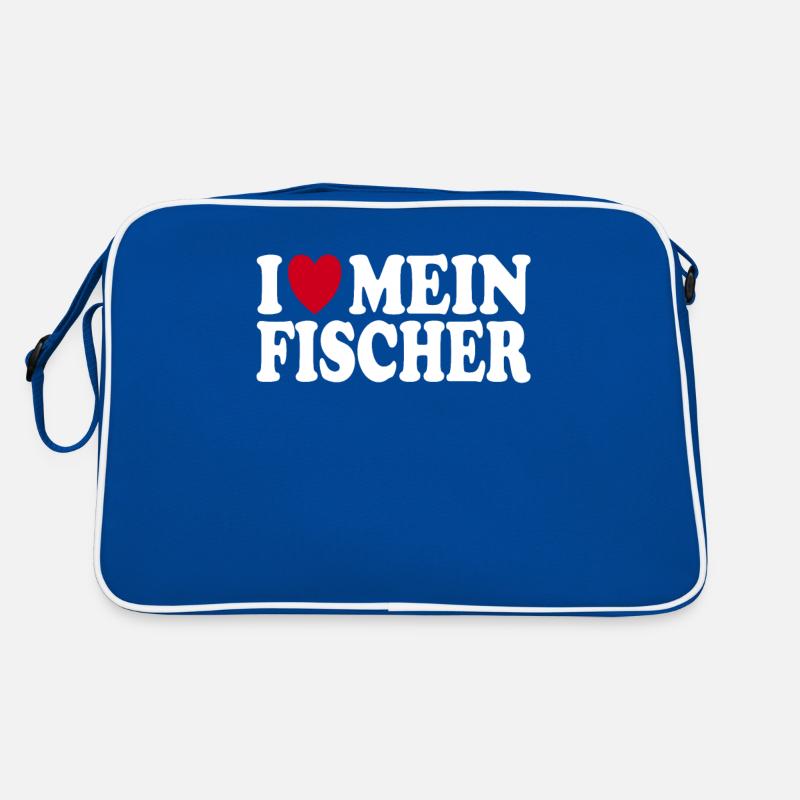 I Love My Fisher Heartfelt Expression Retro Tasche