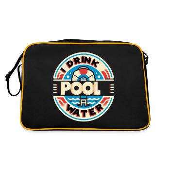 I Drink Pool Water 5 - Retro Bag - black/gold - Back