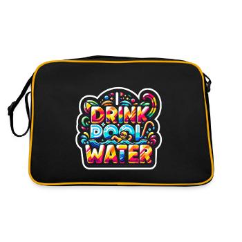 I Drink Pool Water 10 - Retro Bag - black/gold - Back