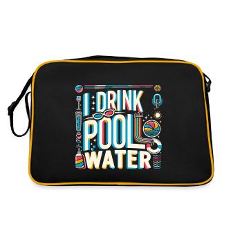I Drink Pool Water 11 - Retro Bag - black/gold - Back