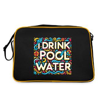 I Drink Pool Water 12 - Retro Bag - black/gold - Back