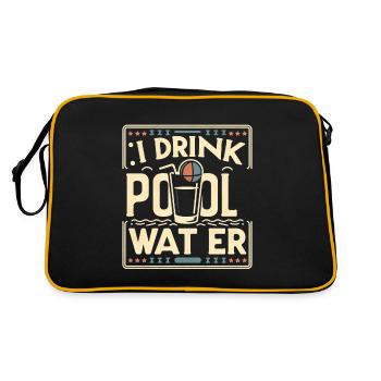 I Drink Pool Water 13 - Retro Bag - black/gold - Back