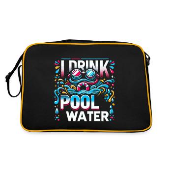 I Drink Pool Water 14 - Retro Bag - black/gold - Back