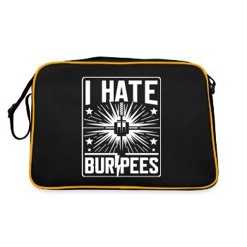 I Hate Burpees 12 - Retro Bag - black/gold - Back