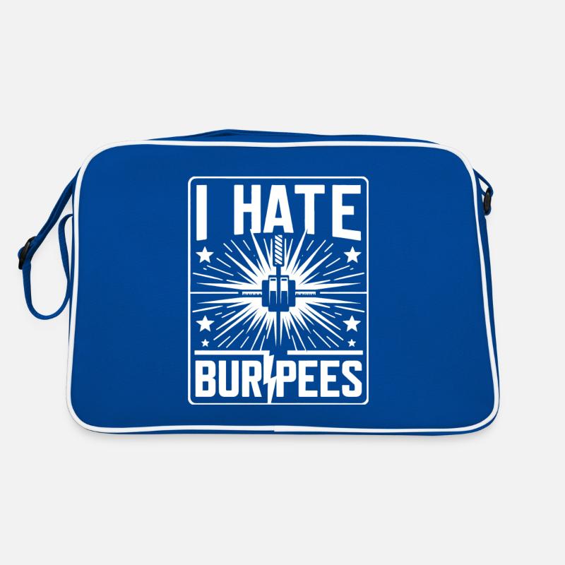 I Hate Burpees 12 Retro Tasche