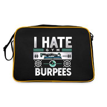I Hate Burpees 10 - Retro Bag - black/gold - Back