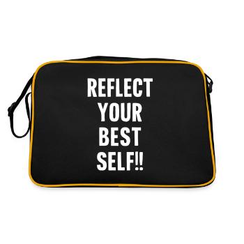 Reflect Your Best Self Motivation - Retro Bag - black/gold - Back