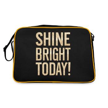 Shine Bright Today Glitter Effect - Retro Bag - black/gold - Back