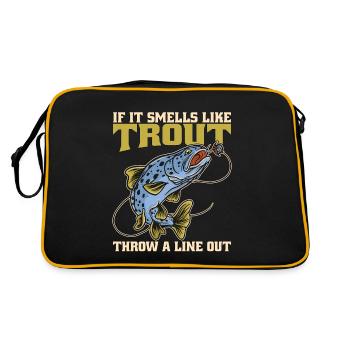 Pêche à la truite si ça sent la truite Pêche sportive - Sac Retro - noir/or - Dos