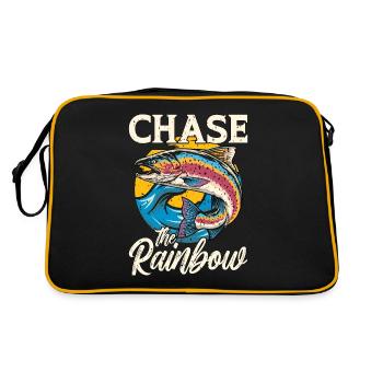 Trout Fishing Chase The Rainbow Fishing Tournament - Retro Bag - black/gold - Back