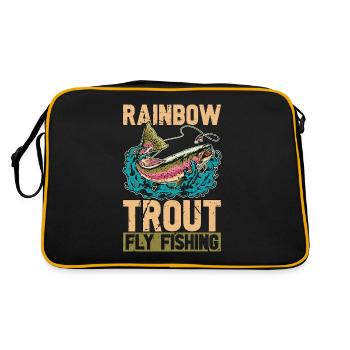 Pêche à la truite Tournoi de pêche à la mouche à la truite arc-en-ciel - Sac Retro - noir/or - Dos