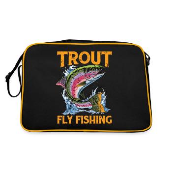 La pêche à la mouche à la truite aime la pêche sportive - Sac Retro - noir/or - Dos