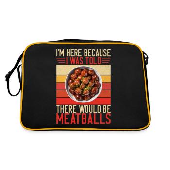 Cadeaux pour les amateurs de boulettes de viande - Sac Retro - noir/or - Dos