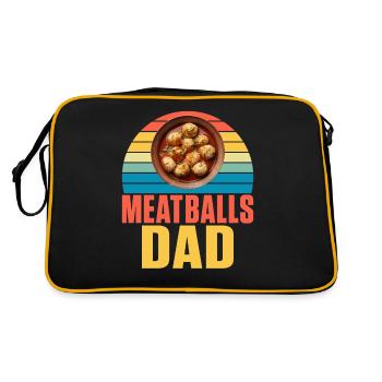 Cadeaux pour les amateurs de boulettes de viande - Sac Retro - noir/or - Dos