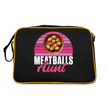 Cadeaux pour les amateurs de boulettes de viande - Sac Retro - noir/or - Dos