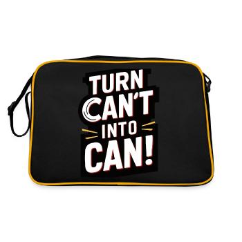 I can't turn into a can! - Retro Bag - black/gold - Back