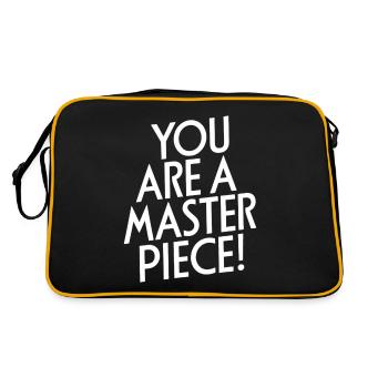 You're a masterpiece Motivation - Retro Bag - black/gold - Back