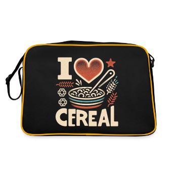 I Love Cereal 12 - Retro Bag - black/gold - Back
