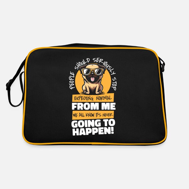 Mops Hund Retro Tasche