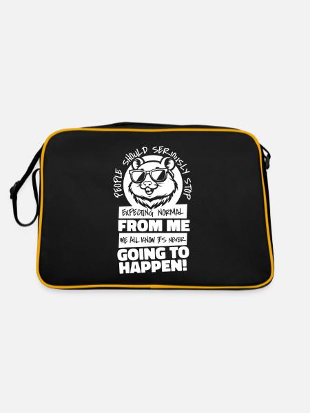 Hamster Golden Hamster - Retro Bag - black/gold - Back