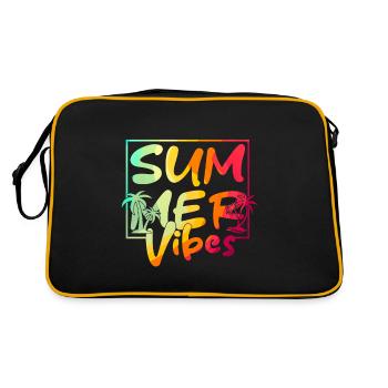 Summer Vibes Colorful Palm Retro Summer - Retro Bag - black/gold - Back