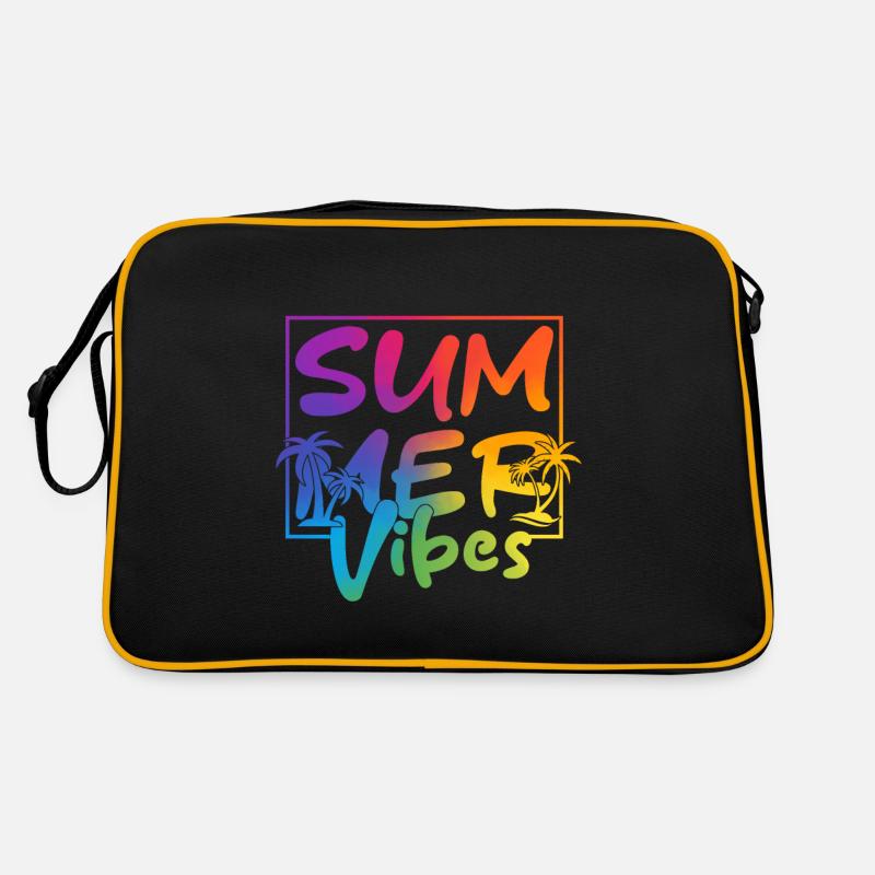 Summer Vibes Bunte Palme Retro Sommer Retro Tasche