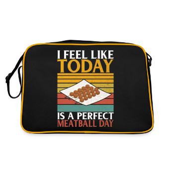 Cadeaux pour les amateurs de boulettes de viande - Sac Retro - noir/or - Dos