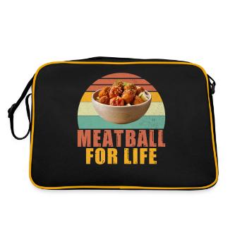 Cadeaux pour les amateurs de boulettes de viande - Sac Retro - noir/or - Dos