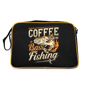 Bass Fisherman Coffee Amateur de café d’achigan à grande bouche - Sac Retro - noir/or - Dos