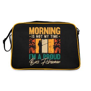 Le matin du pêcheur d’achigan n’est pas mon heure de pêche à l’achigan - Sac Retro - noir/or - Dos