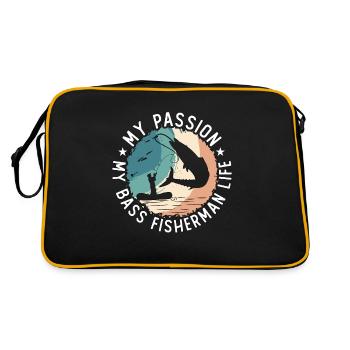Pêcheur d’achigan Ma passion Pêche à la mouche de l’achigan - Sac Retro - noir/or - Dos