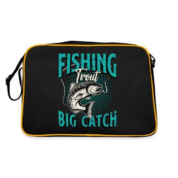 Pêche à la truite Truite Gros Catch Amateur de pêche sportive - Sac Retro - noir/or - Dos