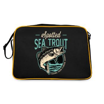 Pêche à la truite Pêche à la truite de mer tachetée Pêcheur à la ligne - Sac Retro - noir/or - Dos