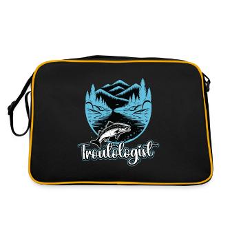 Pêche à la truite Troutologue Pêche à la mouche Pêcheur - Sac Retro - noir/or - Dos