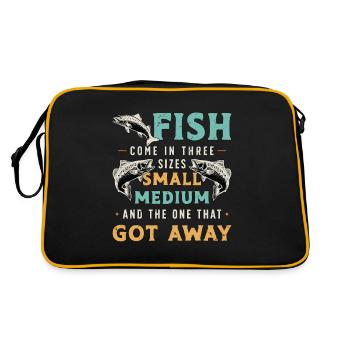Les poissons de pêche à la truite sont disponibles en trois tailles Pêche à la mouche - Sac Retro - noir/or - Dos