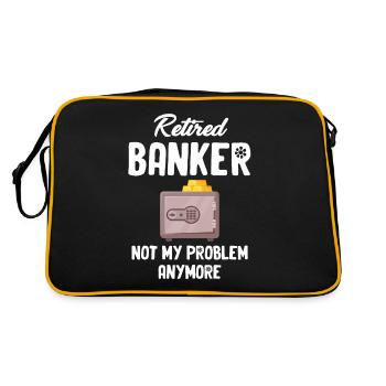 Der Pensionierte Banker Hat Es Verdient. Es - Retro Tasche - Schwarz/Gold - Hinten