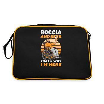 Boccia Player Boccia And Beer Why Here - Retro Bag - black/gold - Back