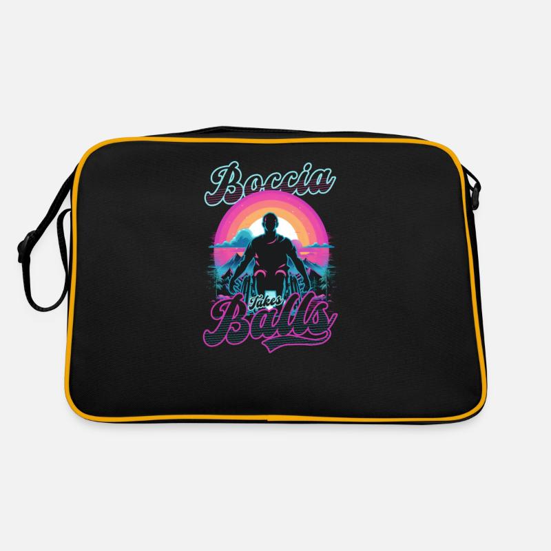 Boccia-Spieler Boccia nimmt Bälle Retro Tasche