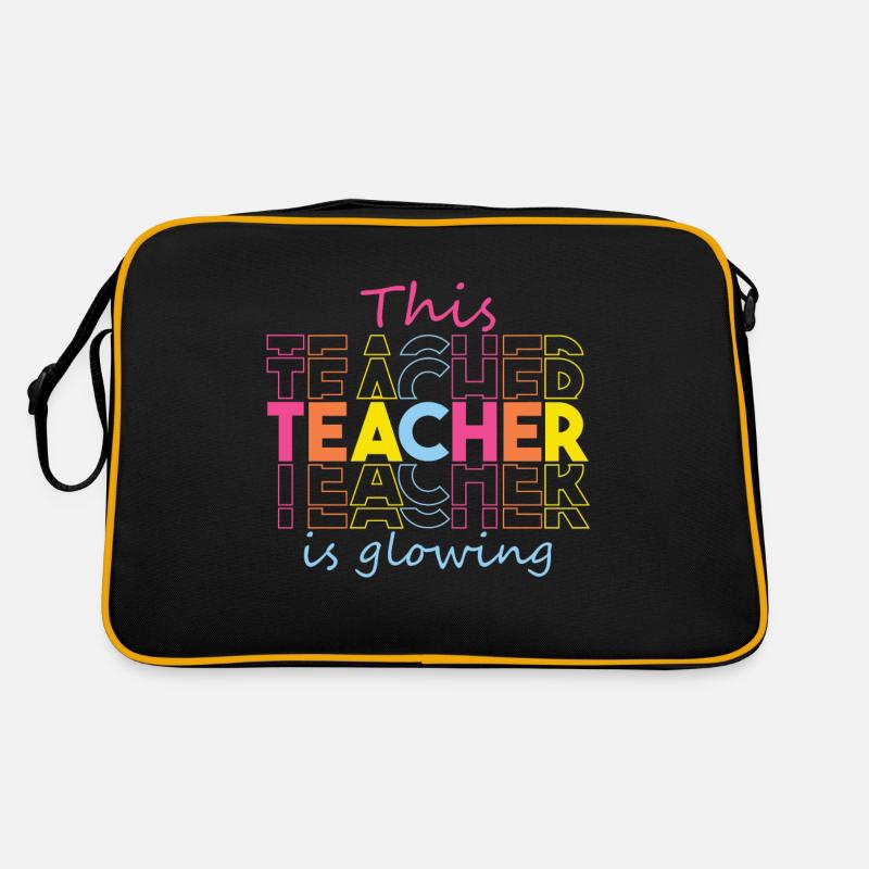 This Teacher Is Glowing Hello Summer Funny End Of Retro Bag