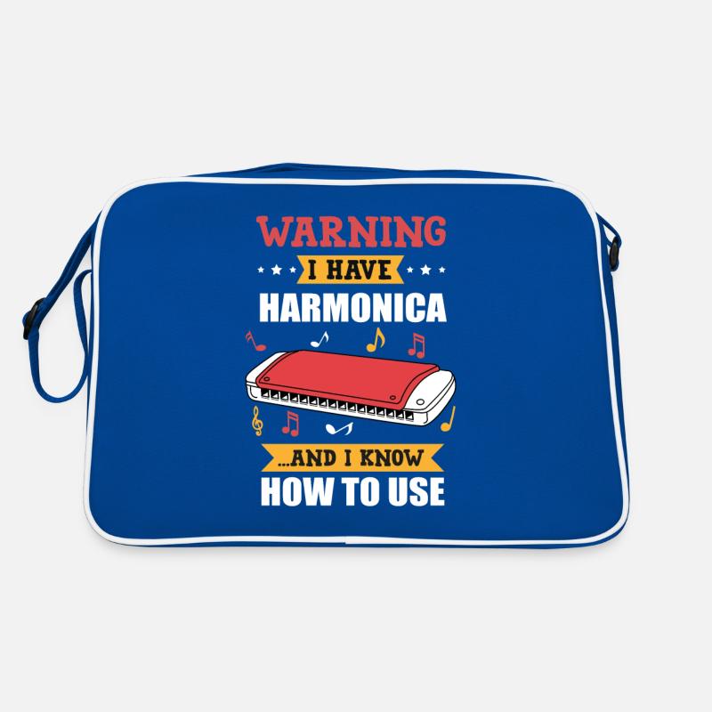 Drôle d’harmonica harmoniste musicien disant cadeau Sac Retro