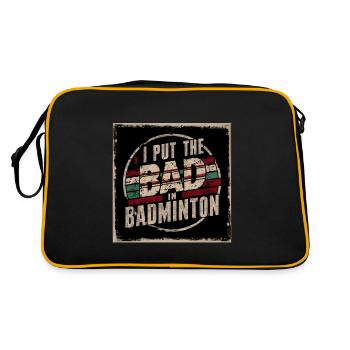 J’ai mis le mauvais dans le badminton 2 - Sac Retro - noir/or - Dos