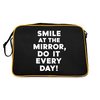 Smile at the mirror every day - Retro Bag - black/gold - Back