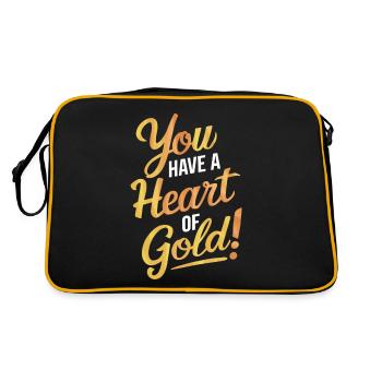 Tu as un cœur d’or - Sac Retro - noir/or - Dos