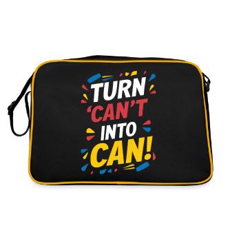 Convertir Impossible de pouvoir être capable - Sac Retro - noir/or - Dos