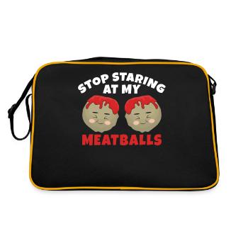 Cadeaux pour les amateurs de boulettes de viande - Sac Retro - noir/or - Dos