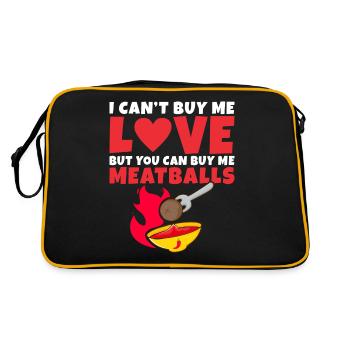 Cadeaux pour les amateurs de boulettes de viande - Sac Retro - noir/or - Dos
