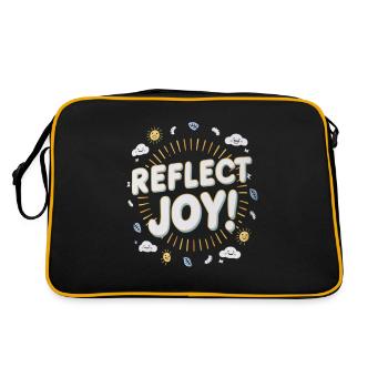 Refléter la joie, la positivité et la joie - Sac Retro - noir/or - Dos